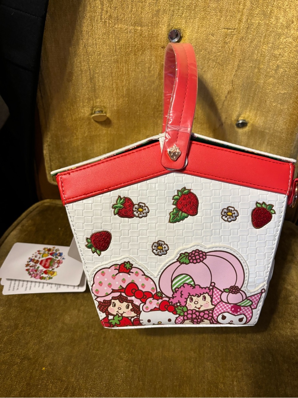Hello Kitty And Friends X Strawberry Shortcake Picnic Basket Crossbody Bag